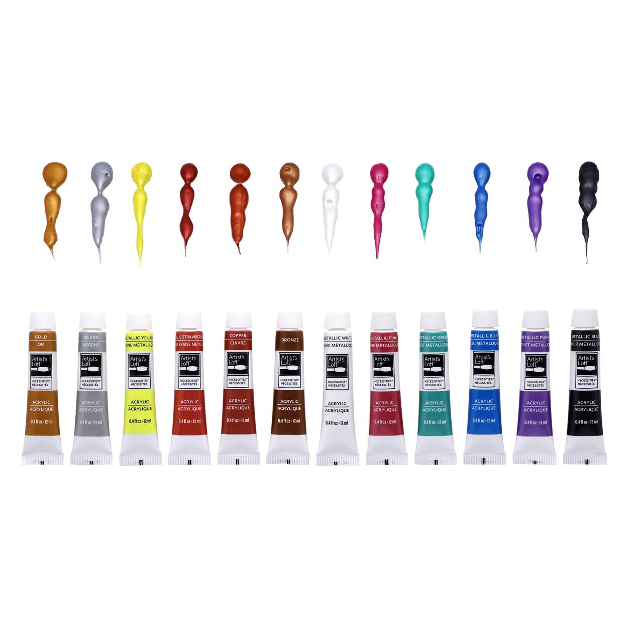 12 Packs: 12 ct. (144 total) Metallic Acrylic Paints by Artist's Loft™ Necessities™